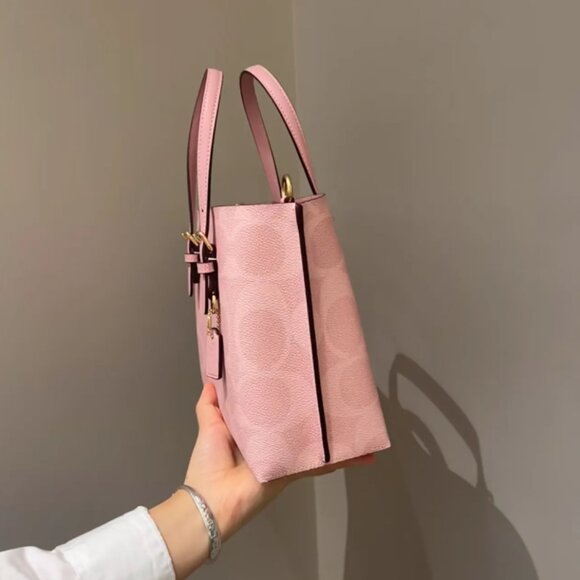 Coach Mollie Tote Bag 25 In Signature Canvas CAL50, Powder pink - Picture 5 of 5